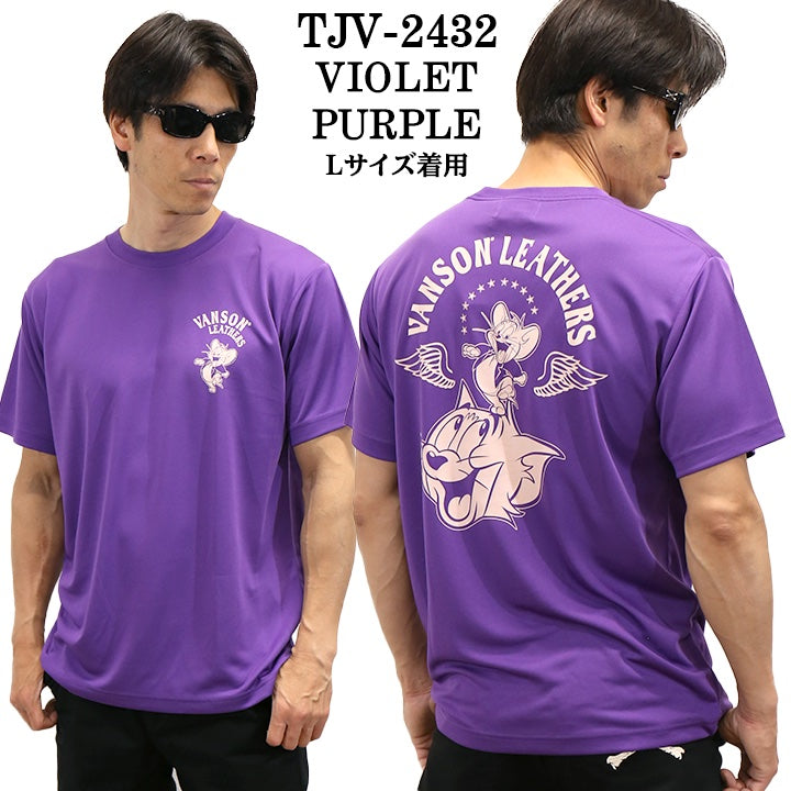 VANSON×TOM&JERRY バンソン トム＆ジェリー ドライ 半袖Tシャツ tjv-2432