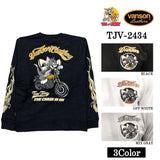 VANSON×TOM&JERRY バンソン トムジェリ コラボ 天竺 長袖Tシャツ ロンTEE tjv-2434