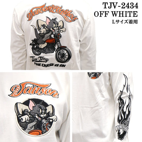 VANSON×TOM&JERRY バンソン トムジェリ コラボ 天竺 長袖Tシャツ ロンTEE tjv-2434