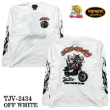 VANSON×TOM&JERRY バンソン トムジェリ コラボ 天竺 長袖Tシャツ ロンTEE tjv-2434