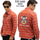 VANSON×TOM&JERRY バンソン トムとジェリー コラボ 長袖 チェックシャツ tjv-2435