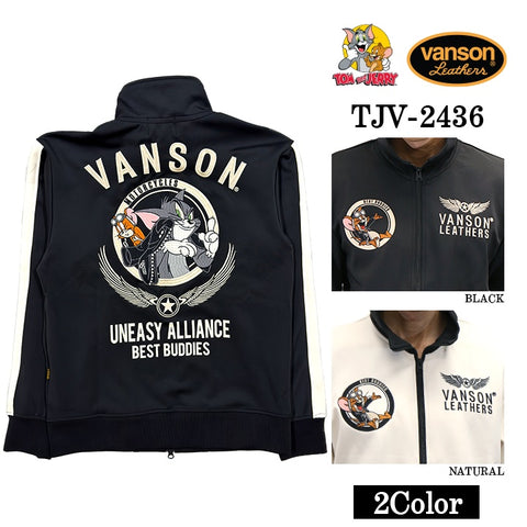 VANSON×TOM&JERRY バンソン トムとジェリー コラボ ジャージ トラックジャケット tjv-2436