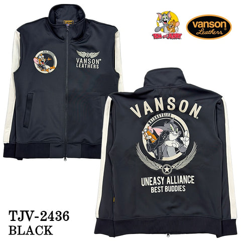 VANSON×TOM&JERRY バンソン トムとジェリー コラボ ジャージ トラックジャケット tjv-2436