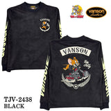 VANSON×TOM&JERRY バンソン トムとジェリー コラボ 起毛 プレーティング プルオーバー ロンTEE tjv-2438