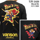 VANSON×TOM&JERRY Warner BROS.ワーナー100周年記念 バンソン トムとジェリー スーパーマン コラボ 天竺 長袖Tシャツ ロンTEE tjv-2439