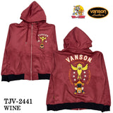 VANSON×TOM&JERRY バンソン トムとジェリー コラボ 起毛 ボンディング F/Zパーカー tjv-2441