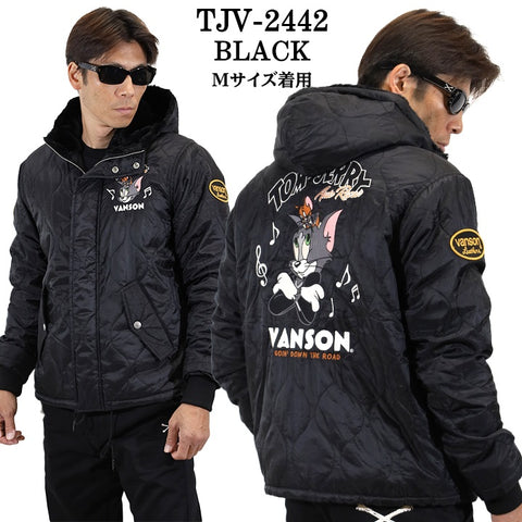 VANSON×TOM&JERRY バンソン トムとジェリー コラボ 裏ボア キルティングジャケット tjv-2442