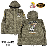 VANSON×TOM&JERRY バンソン トムとジェリー コラボ 裏ボア キルティングジャケット tjv-2442