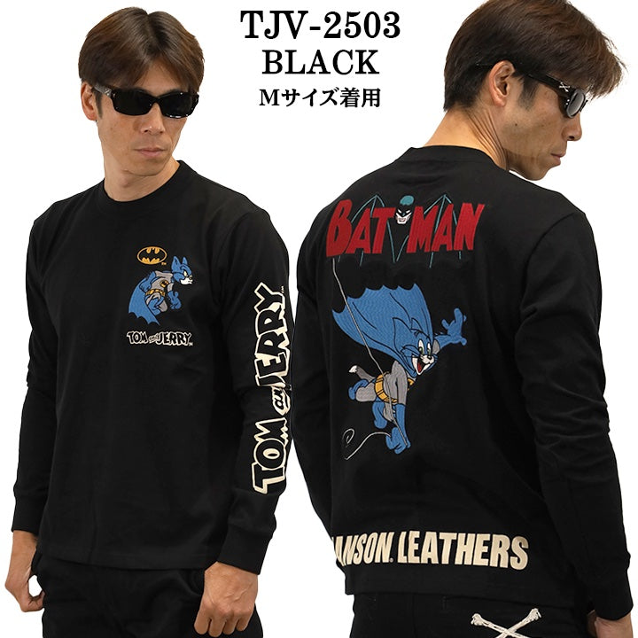 VANSON×TOM&JERRY Warner BROS.ワーナー100周年記念 バンソン トムとジェリー スーパーマン コラボ ロンTEE 天竺 長袖Tシャツ tjv-2503