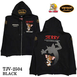 VANSON×TOM&JERRY Warner BROS.ワーナー100周年記念 バンソン トムとジェリー グレムリン コラボ 裏毛 F/Zパーカー tjv-2504