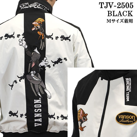 VANSON×TOM&JERRY バンソン トムとジェリー コラボ 三層ストレッチ ジャケット tjv-2505