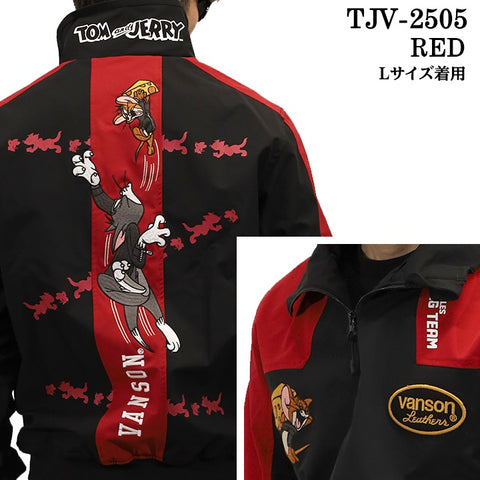 VANSON×TOM&JERRY バンソン トムとジェリー コラボ 三層ストレッチ ジャケット tjv-2505