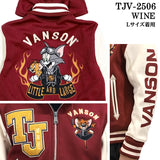 VANSON×TOM&JERRY バンソン トムとジェリー コラボ 裏ボア ボンディング スタジャン tjv-2506