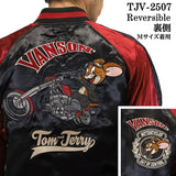 VANSON×TOM&JERRY バンソン トムとジェリー コラボ SKA レーヨン リバーシブル スカジャン tjv-2507