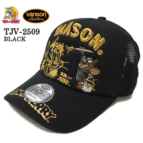 VANSON×TOM&JERRY バンソン トム＆ジェリー ツイルメッシュキャップ 帽子 tjv-2509