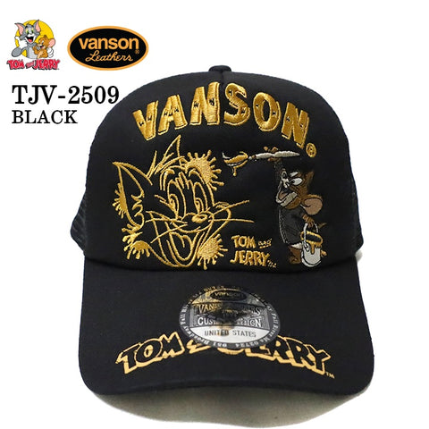 VANSON×TOM&JERRY バンソン トム＆ジェリー ツイルメッシュキャップ 帽子 tjv-2509