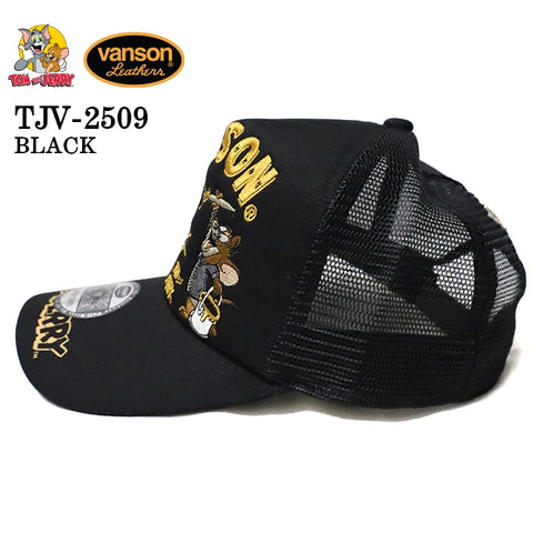 VANSON×TOM&JERRY バンソン トム＆ジェリー ツイルメッシュキャップ 帽子 tjv-2509