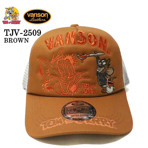 VANSON×TOM&JERRY バンソン トム＆ジェリー ツイルメッシュキャップ 帽子 tjv-2509