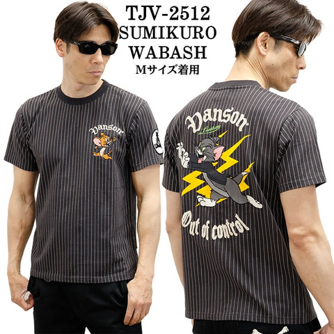 VANSON×TOM&JERRY TEE バンソン トム＆ジェリー 天竺 半袖Tシャツ tjv-2512