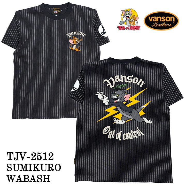 VANSON×TOM&JERRY TEE バンソン トム＆ジェリー 天竺 半袖Tシャツ tjv-2512