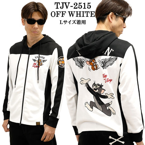 VANSON×TOM&JERRY バンソン トム＆ジェリー ドライメッシュ ZIPパーカー tjv-2515