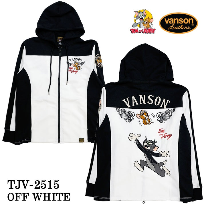 VANSON×TOM&JERRY バンソン トム＆ジェリー ドライメッシュ ZIPパーカー tjv-2515