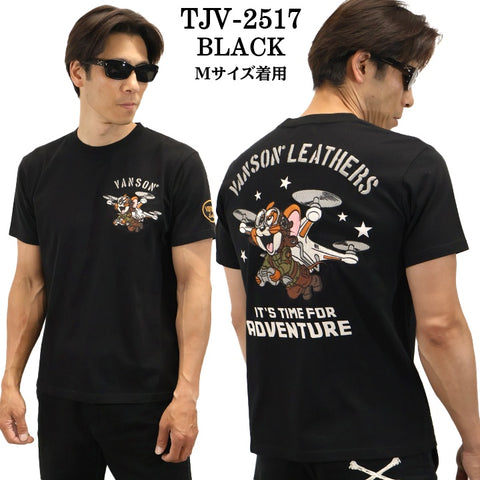 VANSON×TOM&JERRY TEE バンソン トム＆ジェリー 天竺 半袖Tシャツ tjv-2517