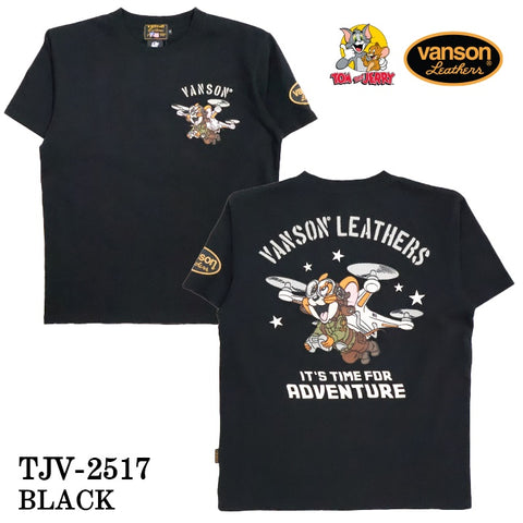 VANSON×TOM&JERRY TEE バンソン トム＆ジェリー 天竺 半袖Tシャツ tjv-2517