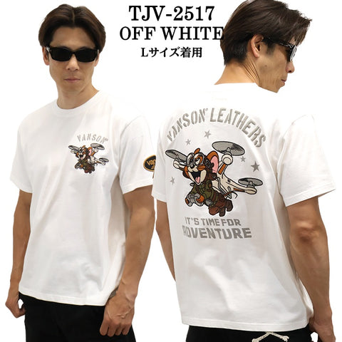 VANSON×TOM&JERRY TEE バンソン トム＆ジェリー 天竺 半袖Tシャツ tjv-2517