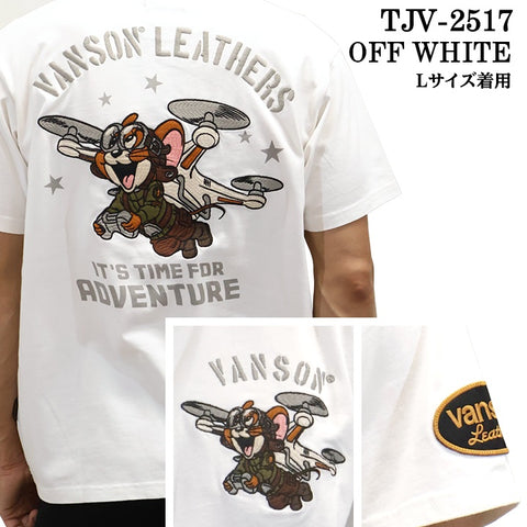 VANSON×TOM&JERRY TEE バンソン トム＆ジェリー 天竺 半袖Tシャツ tjv-2517