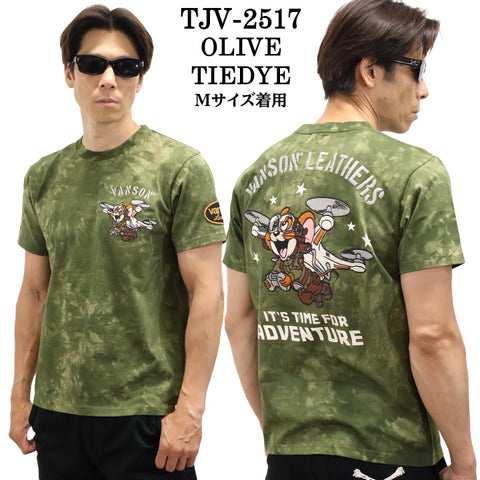 VANSON×TOM&JERRY TEE バンソン トム＆ジェリー 天竺 半袖Tシャツ tjv-2517