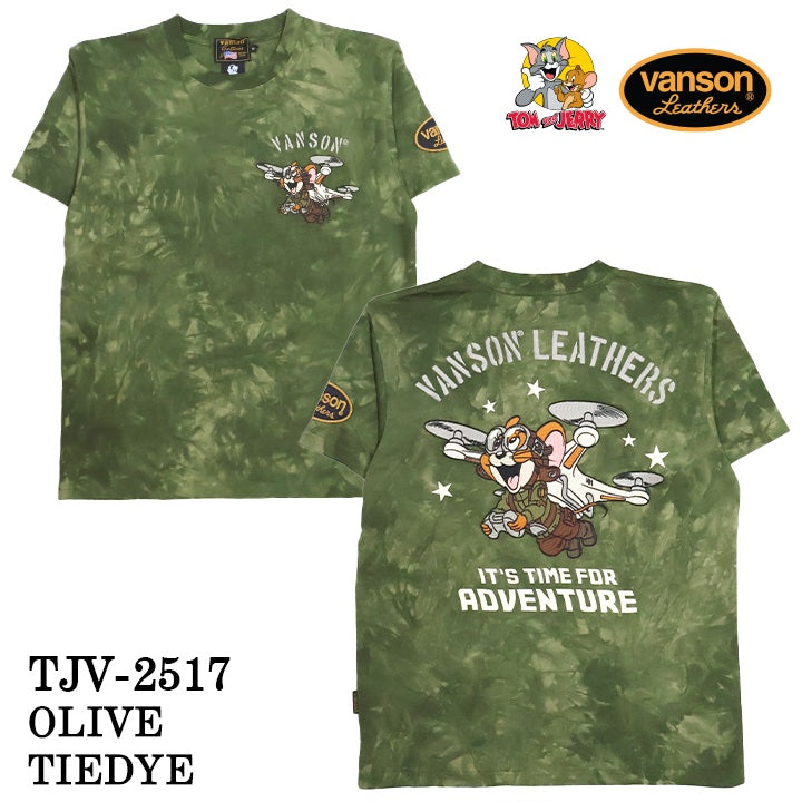 VANSON×TOM&JERRY TEE バンソン トム＆ジェリー 天竺 半袖Tシャツ tjv-2517
