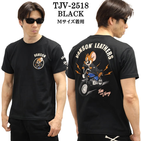 VANSON×TOM&JERRY TEE バンソン トム＆ジェリー 天竺 半袖Tシャツ tjv-2518