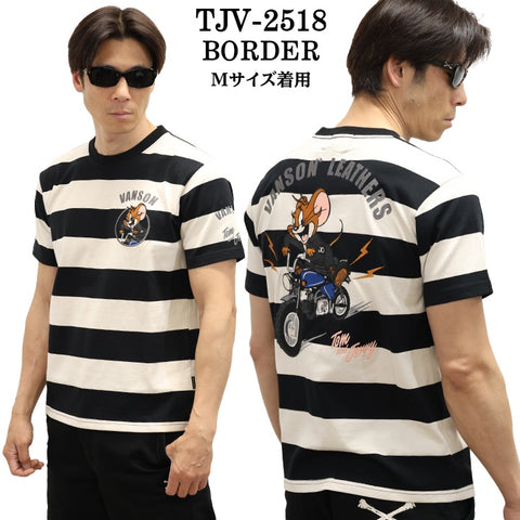 VANSON×TOM&JERRY TEE バンソン トム＆ジェリー 天竺 半袖Tシャツ tjv-2518