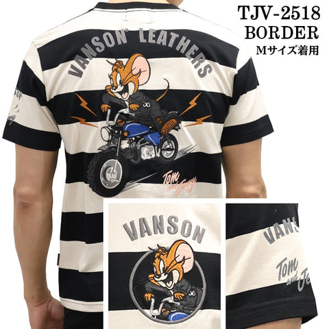 VANSON×TOM&JERRY TEE バンソン トム＆ジェリー 天竺 半袖Tシャツ tjv-2518