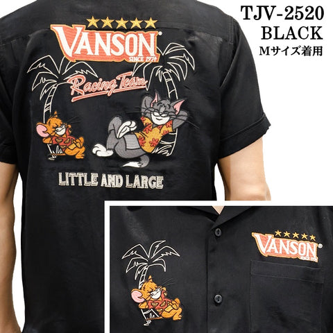 VANSON×TOM&JERRY TEE バンソン トム＆ジェリー レーヨン 半袖シャツ tjv-2520