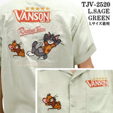 VANSON×TOM&JERRY TEE バンソン トム＆ジェリー レーヨン 半袖シャツ tjv-2520