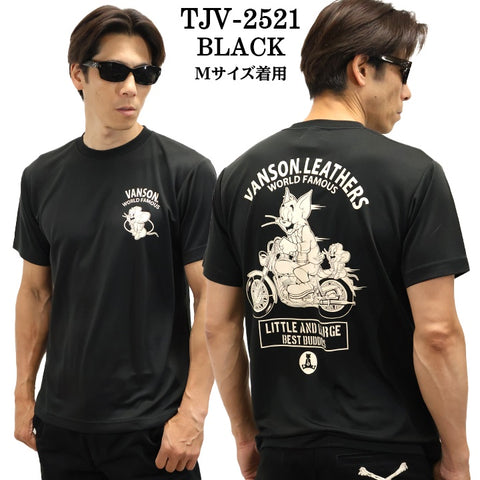 VANSON×TOM&JERRY TEE バンソン トム＆ジェリー ドライ 半袖Tシャツ tjv-2521