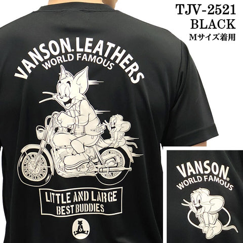 VANSON×TOM&JERRY TEE バンソン トム＆ジェリー ドライ 半袖Tシャツ tjv-2521