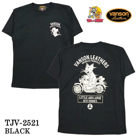 VANSON×TOM&JERRY TEE バンソン トム＆ジェリー ドライ 半袖Tシャツ tjv-2521