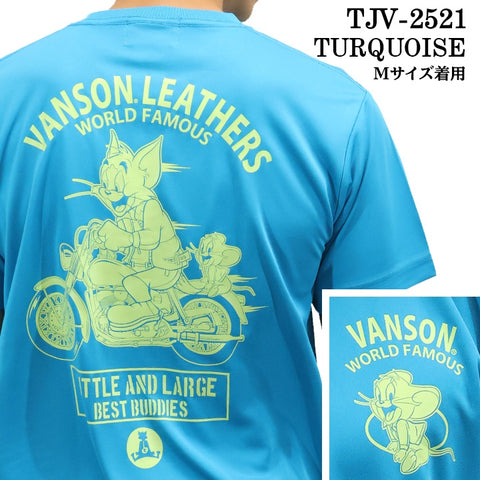 VANSON×TOM&JERRY TEE バンソン トム＆ジェリー ドライ 半袖Tシャツ tjv-2521