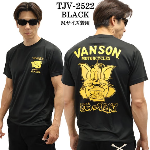 VANSON×TOM&JERRY TEE バンソン トム＆ジェリー ドライ 半袖Tシャツ tjv-2522
