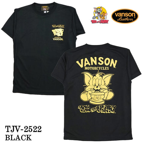 VANSON×TOM&JERRY TEE バンソン トム＆ジェリー ドライ 半袖Tシャツ tjv-2522
