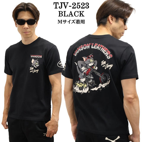 VANSON×TOM&JERRY TEE バンソン トム＆ジェリー 天竺 半袖Tシャツ tjv-2523