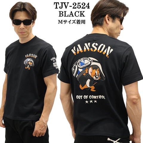 VANSON×TOM&JERRY TEE バンソン トム＆ジェリー 天竺 半袖Tシャツ tjv-2524