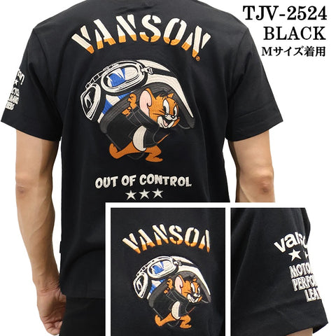 VANSON×TOM&JERRY TEE バンソン トム＆ジェリー 天竺 半袖Tシャツ tjv-2524
