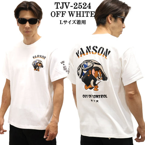 VANSON×TOM&JERRY TEE バンソン トム＆ジェリー 天竺 半袖Tシャツ tjv-2524