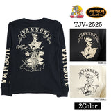 VANSON×TOM&JERRY TEE L/S T-SHIRT THERMAL バンソン トムジェリ コラボ ロンTEE サーマル 長袖Tシャツ tjv-2525