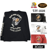 VANSON×TOM&JERRY TEE L/S T-SHIRT バンソン トムジェリ コラボ ロンTEE 天竺 長袖Tシャツ tjv-2526