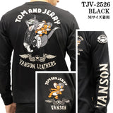 VANSON×TOM&JERRY TEE L/S T-SHIRT バンソン トムジェリ コラボ ロンTEE 天竺 長袖Tシャツ tjv-2526